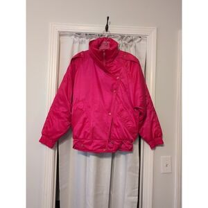 Vintage Obermeyer‎ Sport 90's Hot Pink Winter Ski Jacket Women's Size 6